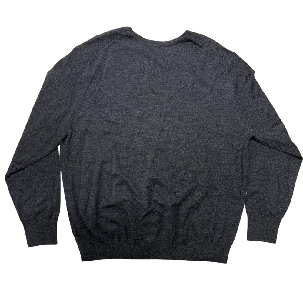 Banana Republic Extra Fine Merino Wool Crew Neck Sweater Charcoal Gray XL NWT